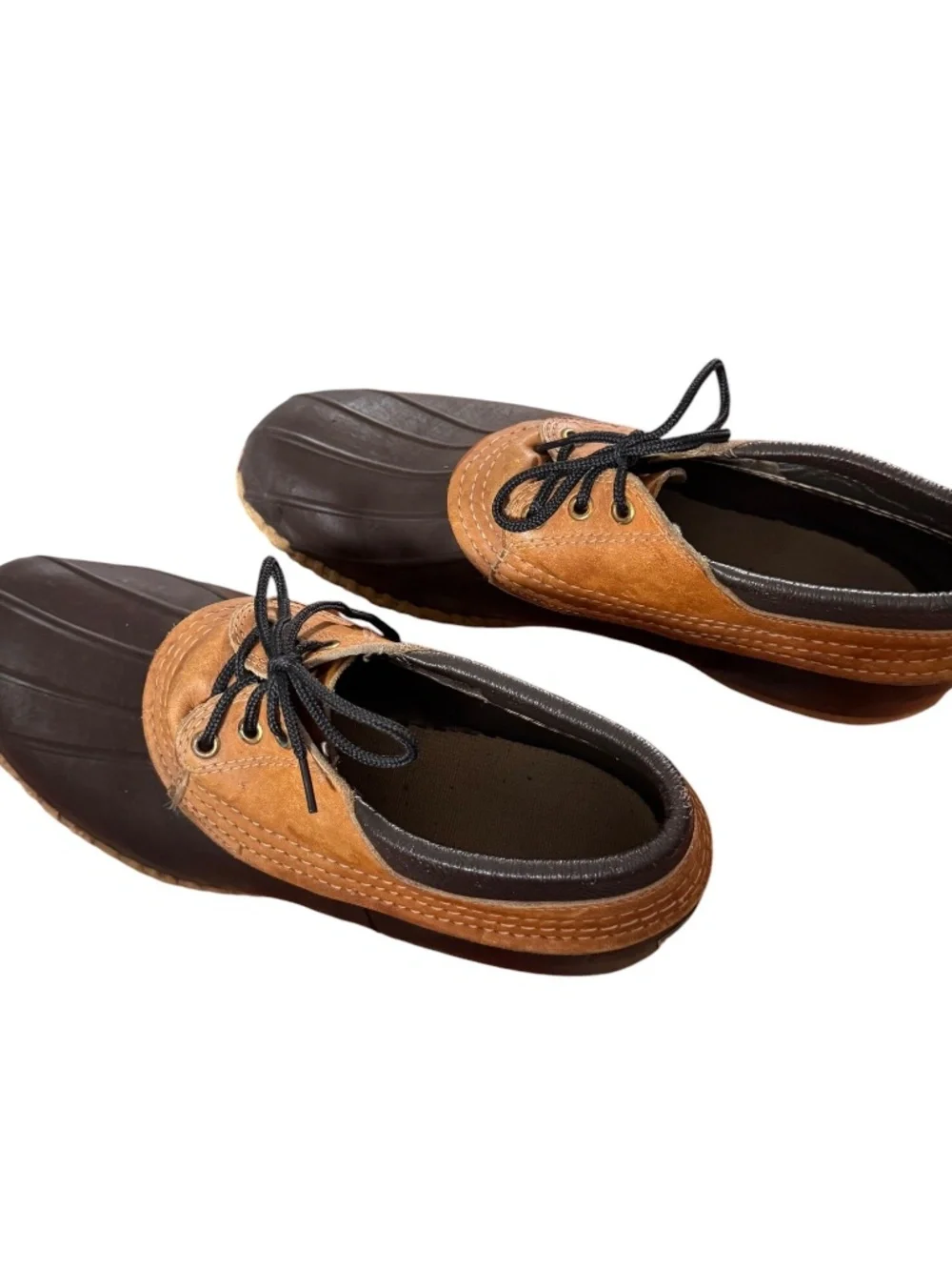 L.L. Bean Maine Hunting Shoe Duck Shoes 10M | Made in USA | Brown Leather Rubber